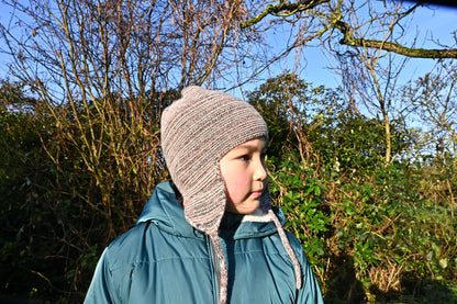 SHEEP WOOL HAT WITH EAR MUFFS