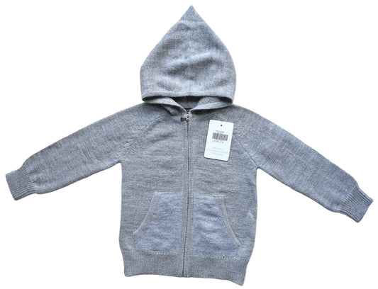 KIDS SHEEP WOOL SWEATER WITH HOODIE