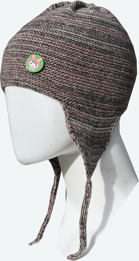 SHEEP WOOL HAT WITH EAR MUFFS